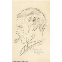 Kelly Freas - Francis Matthew Kelly Pencil Illustration Original Art (1939).