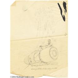 Kelly Freas - Astounding Science Fiction Preliminary Sketch Original Art (1954).