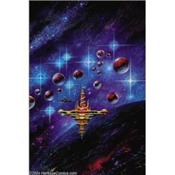 Kelly Freas - "Armada" Amazing Stories Cover Original Art (1991).