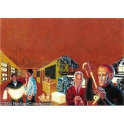 Kelly Freas - Strange Trades Cover Original Art (undated).