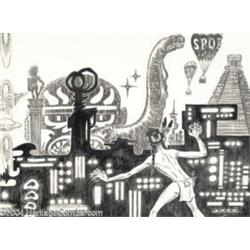 Kelly Freas - "Aquila: The Final Conflict" Amazing Stories Illustration Original Art (1983).