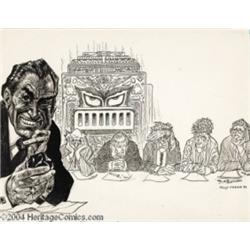 Kelly Freas - "Negative Feedback" Analog Illustration Original Art (1993).