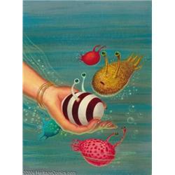 Kelly Freas - "Sea Changes" Analog Cover Painting Original Art (2001).