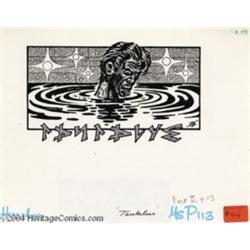 Kelly Freas - Science Fiction Scratchboard Illustration #44 "Tantalus" Original Art (Ballantine Book