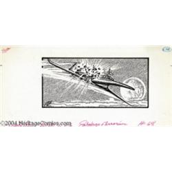 Kelly Freas - Science Fiction Scratchboard Illustration #68 "Sabotage and Terrorism" Original Art (B