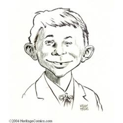 Kelly Freas - Alfred E. Neuman Sketch (Unpublished).
