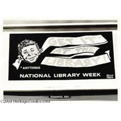 Kelly Freas - Alfred E. Neuman "National Library Week" Truck Billboard Poster (circa 1960).