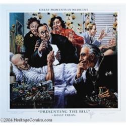 Kelly Freas - "Presenting the Bill" Signed and Remarqued Lithograph AP (1988).