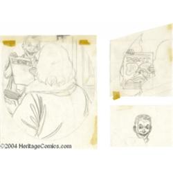 Kelly Freas - Canvas Confidential "Ben Franklin" Original Preliminary Drawings (Dial Press, 1963).