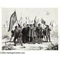 Kelly Freas - Crazy Magazine Original Art "Kelly's Cockeyed Canvas" Columbus (undated).