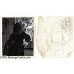 Kelly Freas - Crazy Magazine Original Art "Kelly's Cockeyed Canvas" Fop and Family (undated).