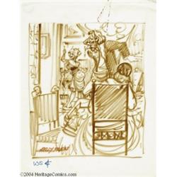 Kelly Freas - Crazy Magazine Original Art "Kelly's Cockeyed Canvas" Little Dutch Girl (Preliminary #