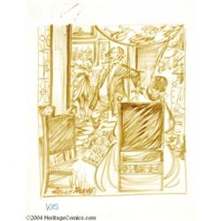 Kelly Freas - Crazy Magazine Original Art "Kelly's Cockeyed Canvas" Little Dutch Girl (Preliminary #