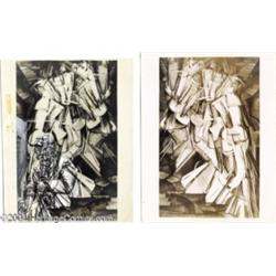 Kelly Freas - Canvas Confidential "Nude Descending Staircase" Original Illustration (Dial Press, 196