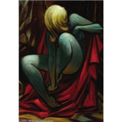 Kelly Freas - "Grieving Naiad" Painting Original Art (undated).