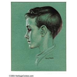 Kelly Freas - "Philip '68" Portrait Sketch Original Art (1968).