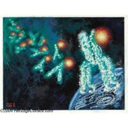 Kelly Freas - "Monoclonal Antibodies I " Preliminary Painting Original Art (1986).