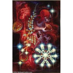 Kelly Freas - "Monoclonal Antibodies II" Painting Original Art (1990).