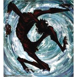 Kelly Freas - "The Conservative" Painting Original Art (undated).