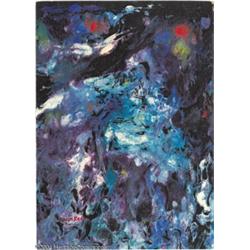 Kelly Freas - "A Study in Darkness I" Painting Original Art (undated).