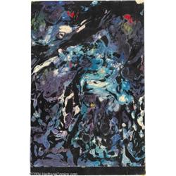 Kelly Freas - "A Study in Darkness II" Painting Original Art (undated).