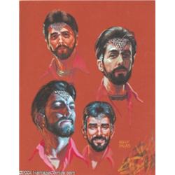 Kelly Freas - "Expression Study" Painting Original Art (undated).