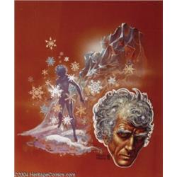 Kelly Freas - "Ice Prison" Laser Book #38 Cover Original Art (Laser Books, 1976).