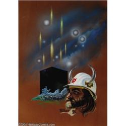 Kelly Freas - "But What of Earth?" Laser Book #44 Cover Original Art (Laser Books, 1976).