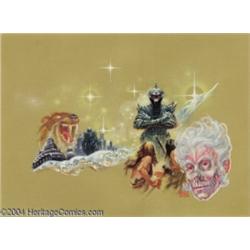 Kelly Freas - "They Came From Below" Laser Book #58 Unpublished Cover Original Art (Laser Books, 197