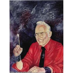 Darla Tagrin - Portrait of Kelly Freas Painting Original Art (1987).