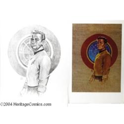 Kelly Freas- "Officers of the Deck" Star Trek's Captain James T. Kirk Pencil Pin Up Original Art (un