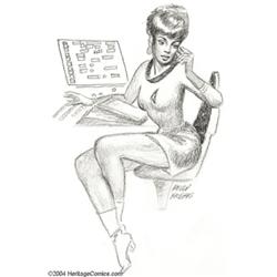 Kelly Freas- Star Trek's Lt. Nyota Uhura Pencil Pin Up Original Art (undated).