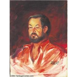 Kelly Freas - "Portrait of Steve Smith" Painting Original Art (1982).