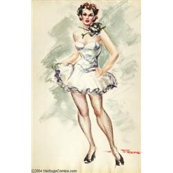 Kelly Freas - "Dancer" Painting Original Art (undated).