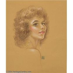 Kelly Freas - Untitled Portrait Illustration Original Art (undated).