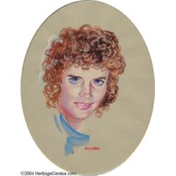 Kelly Freas - "Head study of Dorsey Flynn" Original Art (undated).