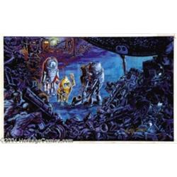 Kelly Freas - "Strange Visitors" Painting Original Art (1990).
