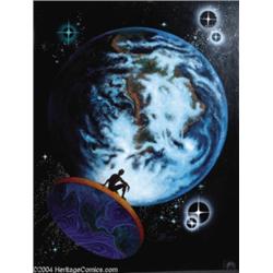 Kelly Freas - "Thinking Beyond the Edge" Book Cover Original Art (Agamemnon Press, 1993).