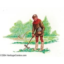 Kelly Freas - "Shall Turn Their Swords into Plowshares" Painting Original Art (1999).