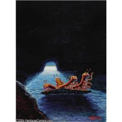 Kelly Freas - "Mesklinites Downunder" Analog Cover Original Art (Analog, 1999).