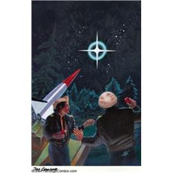 Kelly Freas - "The Coming" Frontispiece Painting Original Art (Easton Press, 2000).