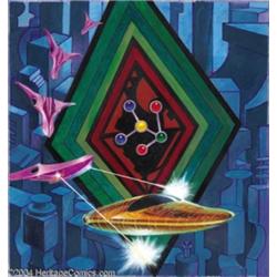 Kelly Freas - "Being in the Nik of Time" CD Cover Painting Original Art (2000).