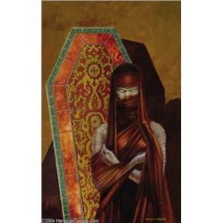 Kelly Freas - "From the Dust Returned" Frontispiece Illustration Original Art (Easton Press, 2001).