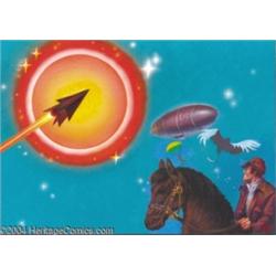 Kelly Freas - "Custer's Last Jump and Other Collaborations" Cover Original Art (Gryphon Press, 2003)