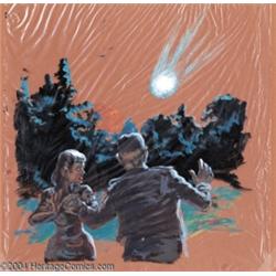 Kelly Freas - "Incoming Comet" Preliminary Illustration Original Art (undated).