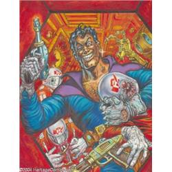 Kelly Freas - "Black Barney I" Painting Original Art (undated).