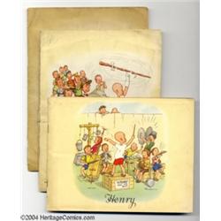 Carl Anderson - "Henry" Cigarette Card Album Group (J. Wix and Sons/Kensitas House, 1930s) Condition