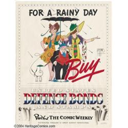 George McManus - Bringing Up Father "Defense Bonds" WW II Poster (1941).