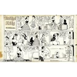 Ernie Bushmiller - Fritzi Ritz Sunday Comic Strip Original Art, dated 5-18-41 (United Feature Syndic