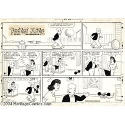 Ernie Bushmiller - Fritzi Ritz Sunday Comic Strip Original Art, dated 7-3-66 (United Feature Syndica